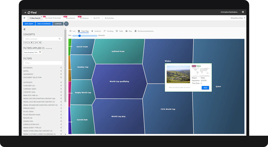 screenshot of OpenText Knowledge Discovery